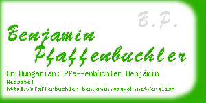 benjamin pfaffenbuchler business card