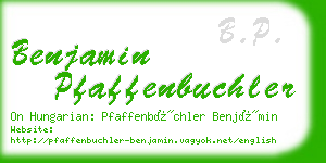 benjamin pfaffenbuchler business card